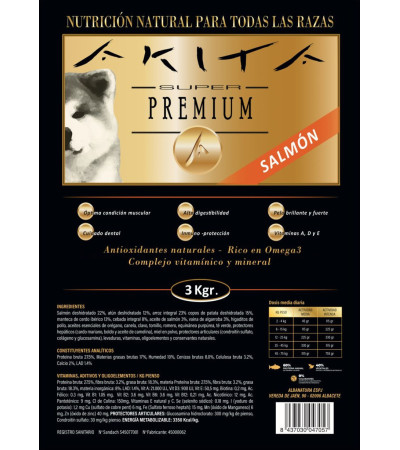 Akita Super Premium Salmón 3 kg | Pienso para Perros