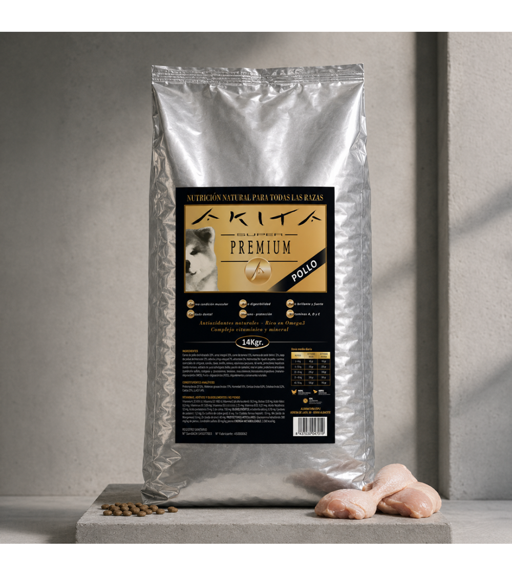 Akita Super Premium Pollo 14 kg | Pienso para Perros