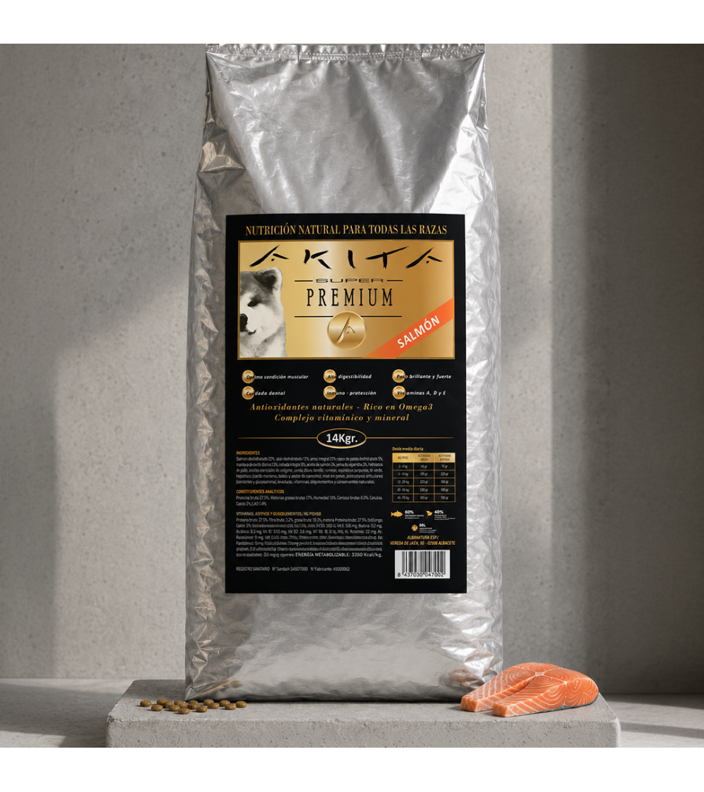 Akita Super Premium Salmón 14 kg | Pienso para Perros